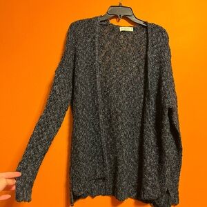 Abercrombie and Fitch Gray Knit Open Cardigan